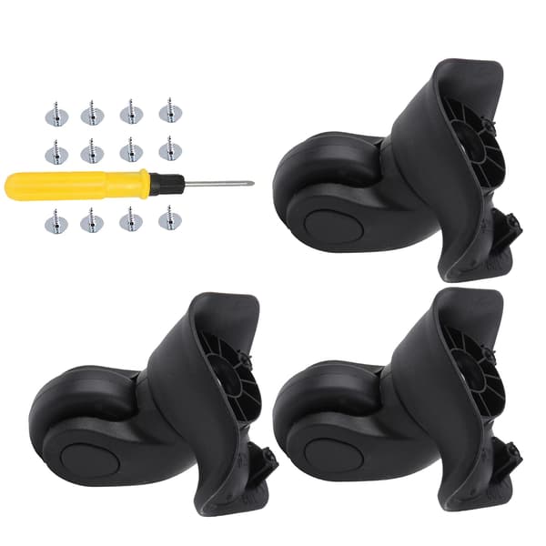 3 Pieces Luggage Swivel Wheels Right Suitcase Replacement Parts 49mm Diameter