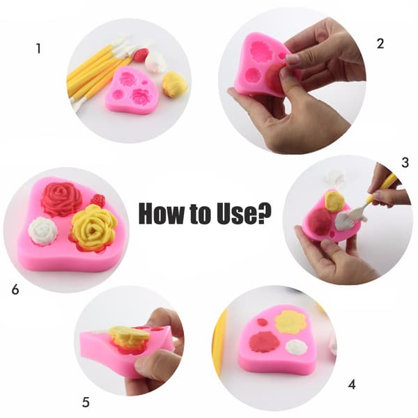 3D Karusellhest Silikonform Non-Stick Fondant Kakedekorasjon Sjokoladebaking