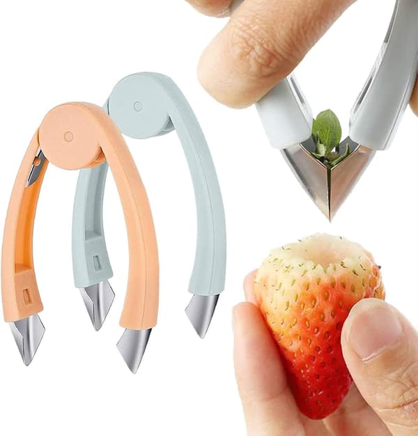 V-shaped Strawberry Huller, 2 Pieces Pineapple Corer, Tomato Stem Remover