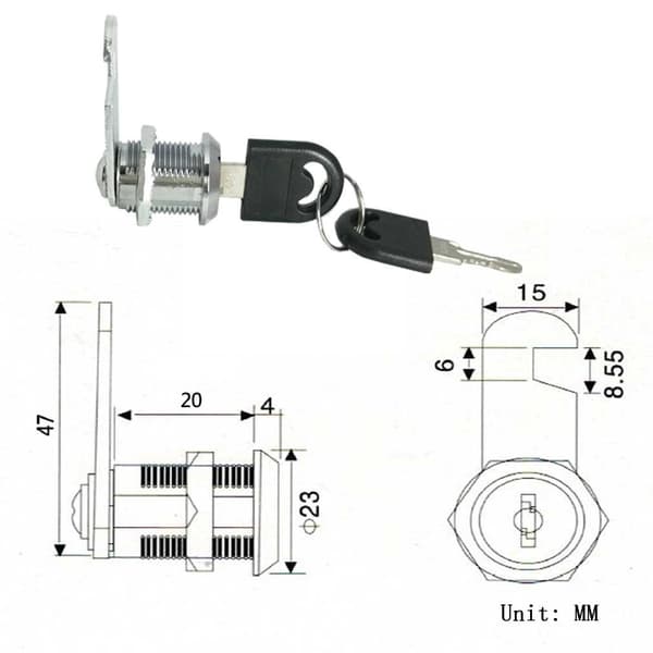 Cylinder CAM Cylinderlås Skåp Hardware Lås (4 stycken)