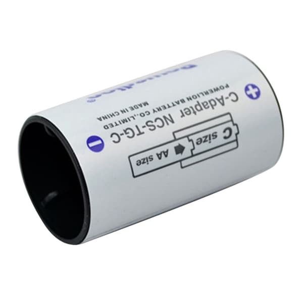 C-størrelse batteriadaptere, AA til C-konverteringshylser, for bruk med celler - 8-pakning