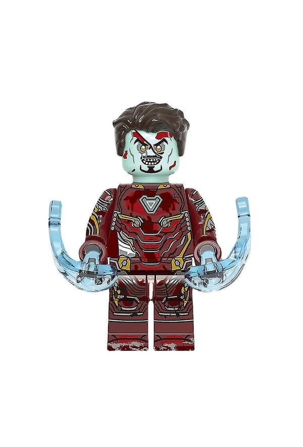 Zombie-version af Super British Iron Man Falcon Dr. Qi Minifigur Byggeklodser db