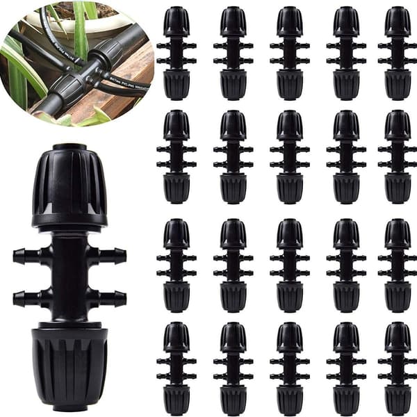 Kalolary 20 Pieces Garden Irrigation Hose Connector, Drip Irrigation, Barb KLB