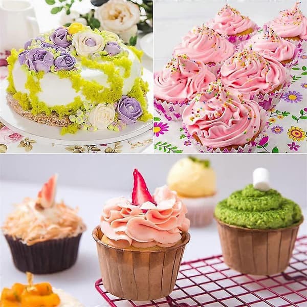 Stainless Steel Cake Decorating Set, 32 Pieces, Including Russian Nozzles and Cake Decorating Nozzles (Silver)