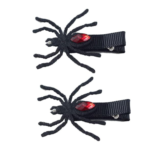2 stk Halloween edderkoppeflagermus hårklemme sorte hårnåle klips dekoration