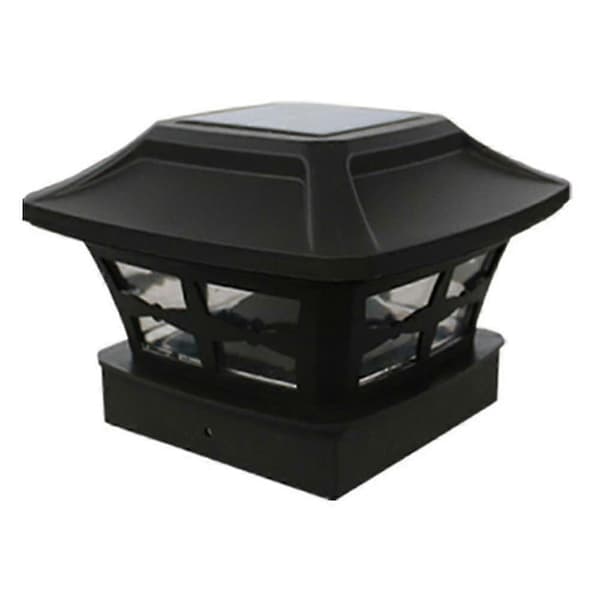 1-pack Solar Outdoor Post Light - Garden Lamp Post Lantern Fence Light LED Lamp