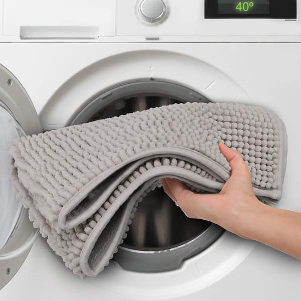 Non-slip Absorbent Bath Mat 80x50cm Soft Bath Mat for Bathroom, S