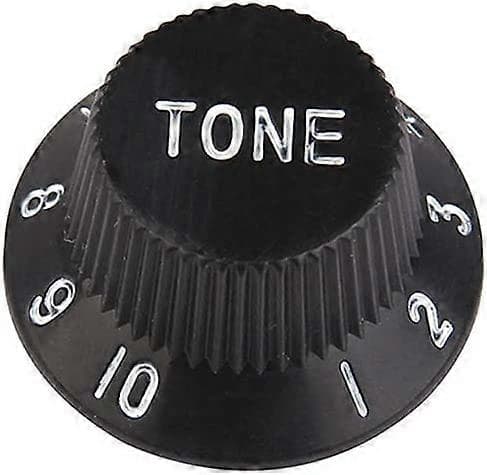 Metric Strat-knappar 1 Volym och 2 Ton-knappar för Fender Stratocaster Elgitarr, Svart
