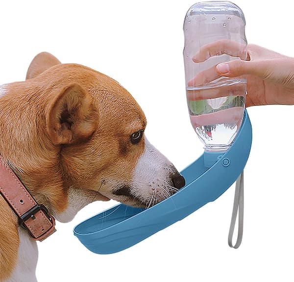 Hundevannflaske, 550 ml bærbar vannbeholder for hunder og katter