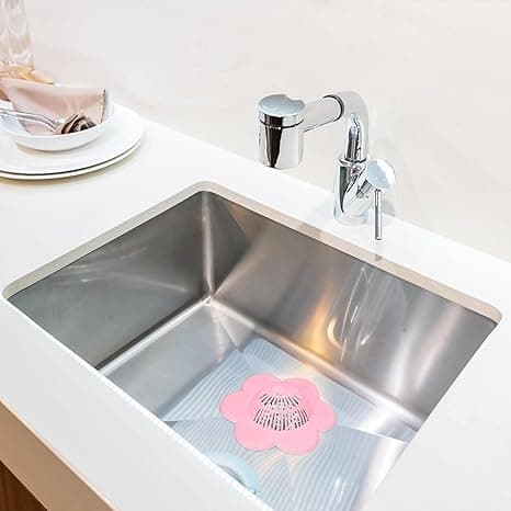 Vaskesi, silikone vask afløbsprop Fleksibel afløbssi Hårfanger Pink 2 stk