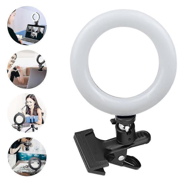 Videokonferansebelysningssett 6' bærbar selfie-ringlys USB LED-ringlys db