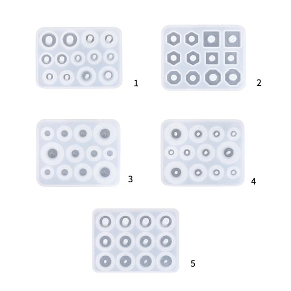 Genanvendelige silikoneforme til håndlavede smykker med flere geometriske mønstre null - Multilateral side wi 0.03