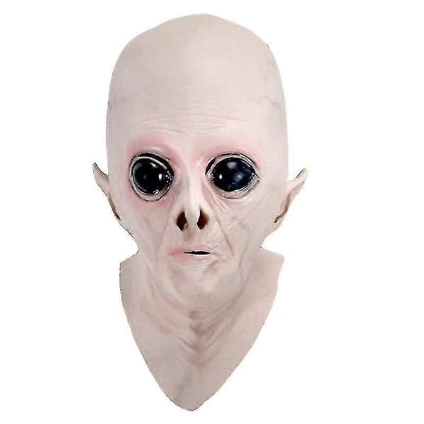 Skummel Halloween Latex Ufo Alien Helmaske