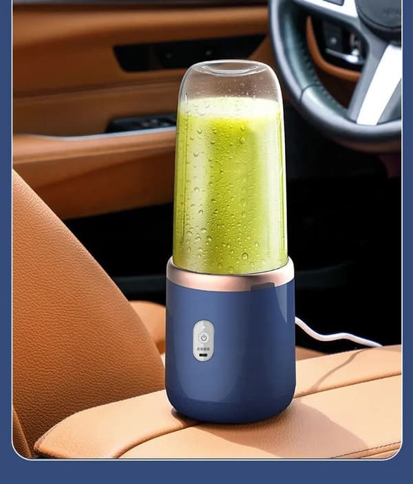 Bærbar smoothie-blender, 400ml, blå
