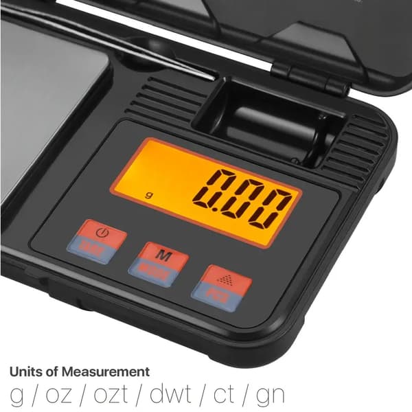 Digital Electronic Scale, Includes Tweezers, LCD Light, 50G Calibration Weight, 200G/0.01G
