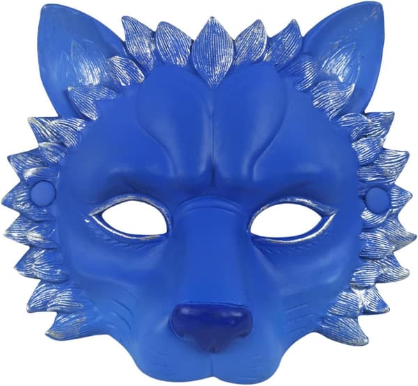 ansiktsdekke, løve, voksne, hodeplagg, cosplay, pustende blå - Blau
