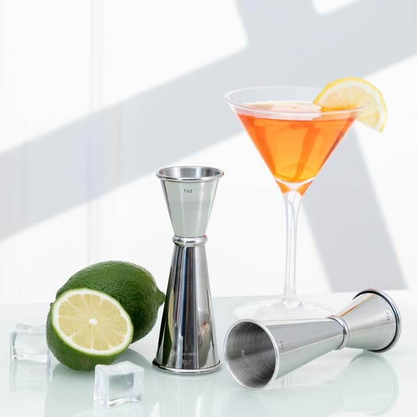 1 stk. Jigger for Bartending, Dobbel Cocktail Jigger Premium 304 Rustfritt Stål Jigger 2 OZ 1 OZ med Måleenheter
