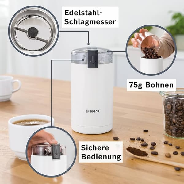 Bosch TSM6A011W Kaffekværn hvid Vit 180