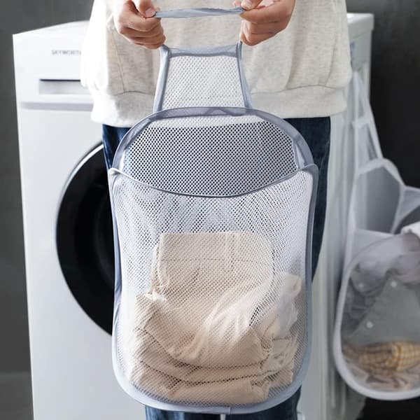 Klesvaskholder med krok og stor åpning Grå 2-pakning