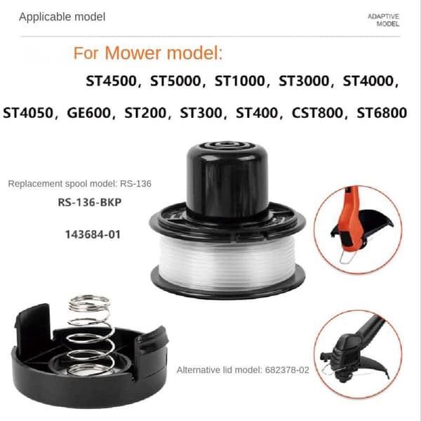 10 Lawn Mower Accessories -136-/682378-02 Replacement Trimmer Head