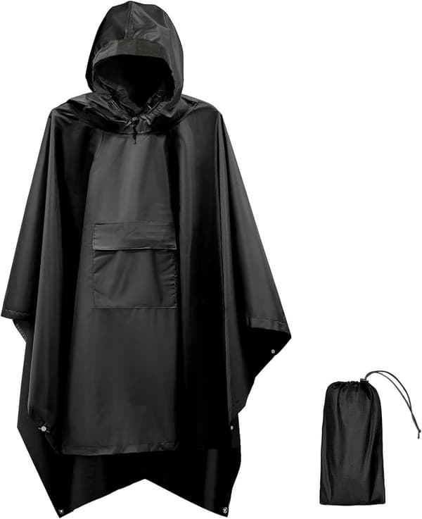 Sadeponcho Miehet & Naiset Vedenpitävä, 3 in 1 Poncho{AZC}