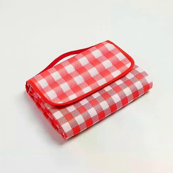 Picnic mat waterproof thick portable outdoor picnic mat super thick lawn spring outing beach moisture-proof mat - red 200CM * 200CM
