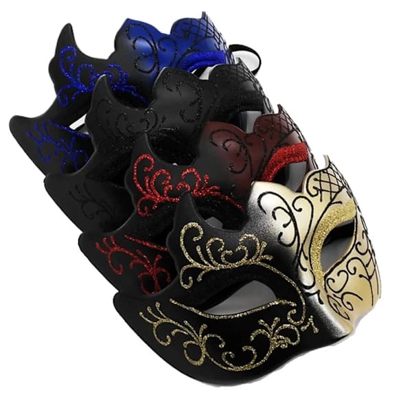 Dansmaske Maskerade Glanset Maske 5 5 5