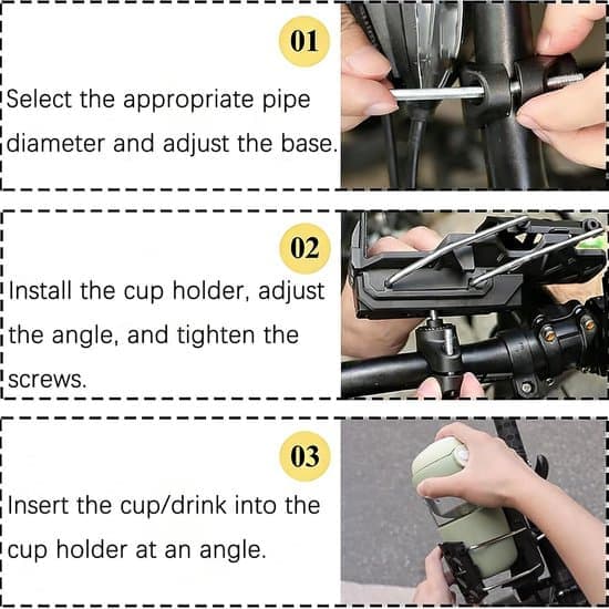 Universal Bicycle Bottle Holder - 360° Rotatable Adjustable - White - For Bicycle Motorcycle Scooter [Ho]