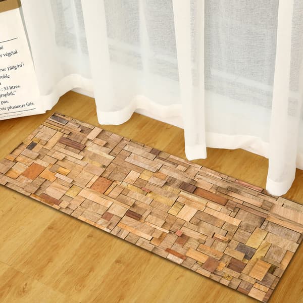 En bit 40×120cm träimitation ytterdörrsmatta kök sug str