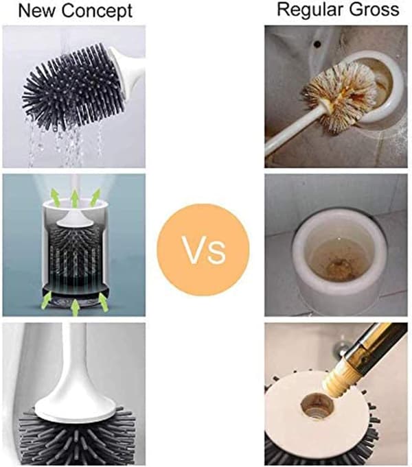 WC-harja antibakteerinen silikoni WC-harja WC-harja Se