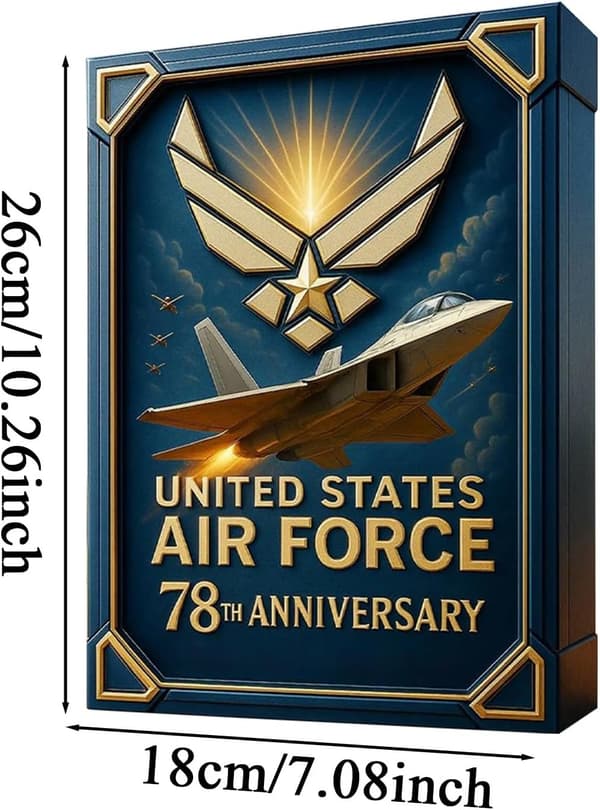 Airplane Advent Calendar - Acrylic Advent Countdown for Aviation Enthusiasts | 24-Day Air Force Themed Display, Christmas Tree Decoration, Livi[DB]