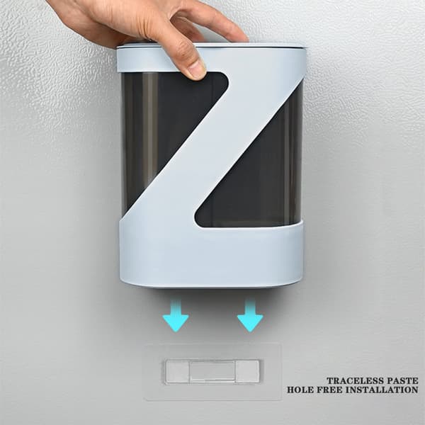 Wall Mounted Disposable Paper Cup Holder Punch-Free Dustproof Cup Dispenser Grey Grey