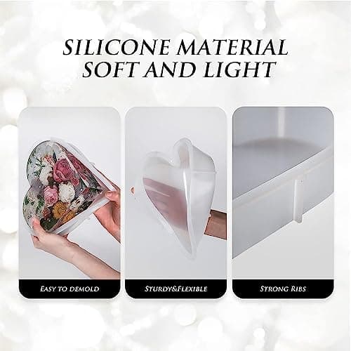 Store epoxyharpiksforme silikoneform støbeharpiks epoxyharpiks hjerteform silikoneform stor silikone