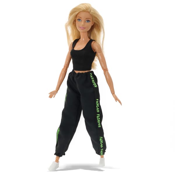 Barbie modekostume, 4 dele, 4 dukketilbehør, til børn
