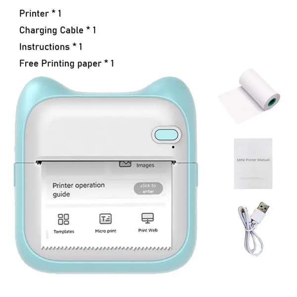 Minifotoprinter for iPhone/Android, perfekt for gaver, studier, arbeid og bilder