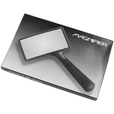 Portable Magnifying Glass, Rectangular Magnifier, Scratch-Resistant Glass Lens for Seniors, Reading, Hobbies, Repairs, Observation (FMY)