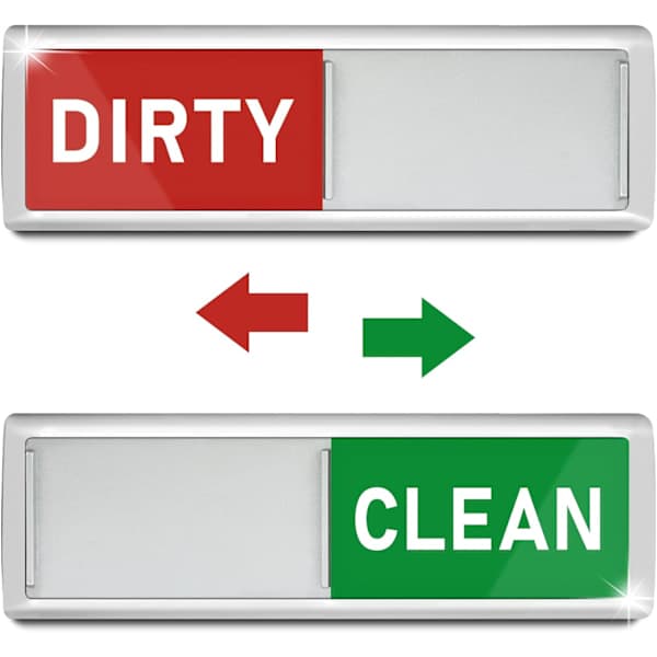 1 Dirty Clean Oppvaskmaskinmagnet - Ren og Skitten Oppvask