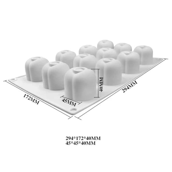 12 körsbär fruktkaka mousse silikonform DIY simuleringsfrukt ba