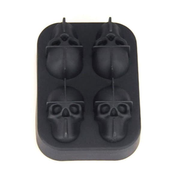 4-pack dödskalle chokladform isform Halloween Svart black