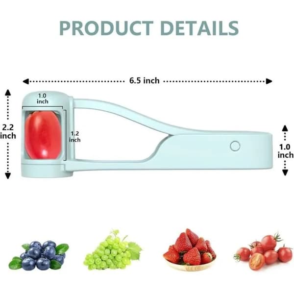 Grape Cutter for Toddlers, Quarter Cutter for Cherries, Tomatoes, Strawberries