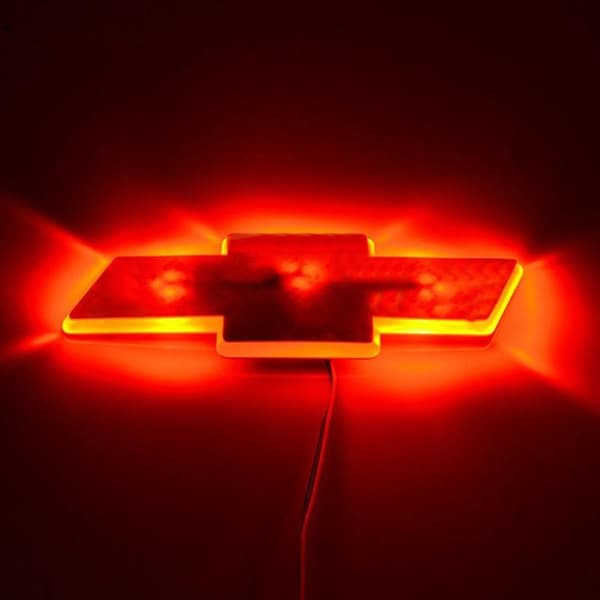 3D LED-logo til bilstyling, bageste emblem, mærkat, lyslampe til Chevrolet Cruze Mengxi White White