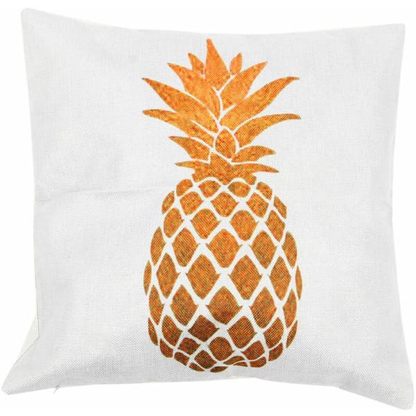 Square Linen Pillowcases Pineapple Pattern Decorative Living Room Bed Pillows Cover Sofa Decoration Gift (Style 15)