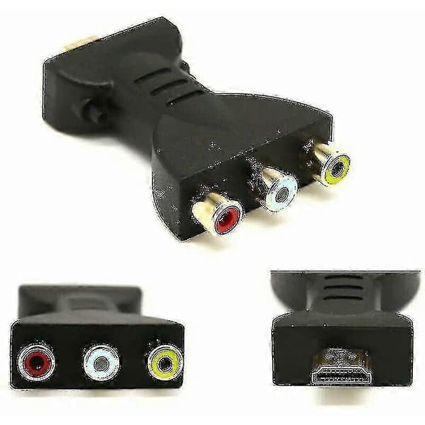 HDMI til 3RCA-adapter for tilkobling av HDMI-kilder til analoge skjermer og mottakere [DB]