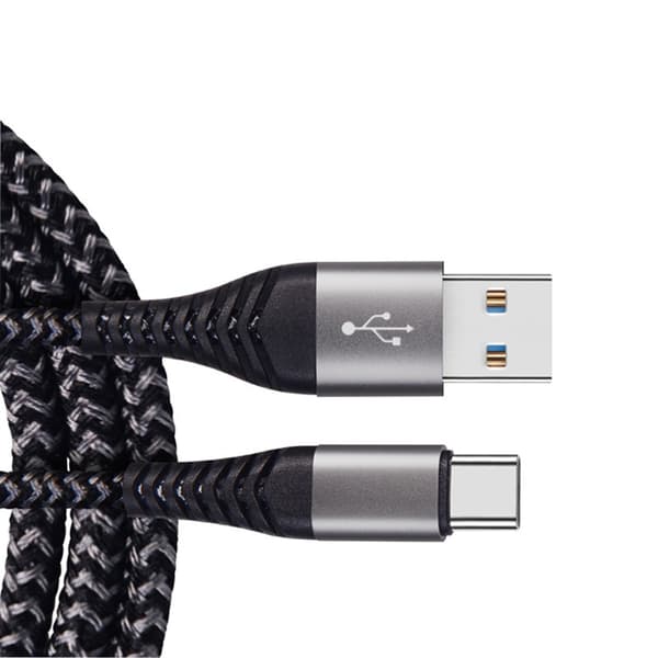 60W USB-C Snabbladdningskabel 2-pack, Nylonflätad USB till Typ-C Sladd, kompatibel med Apple, Samsung, Huawei 2 m 2 m 2 m