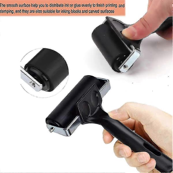3-pack Mjuka Gummi Brayers, Gummi Brayer Roller Målarpensel Bläckapplikator Konst Hantverk