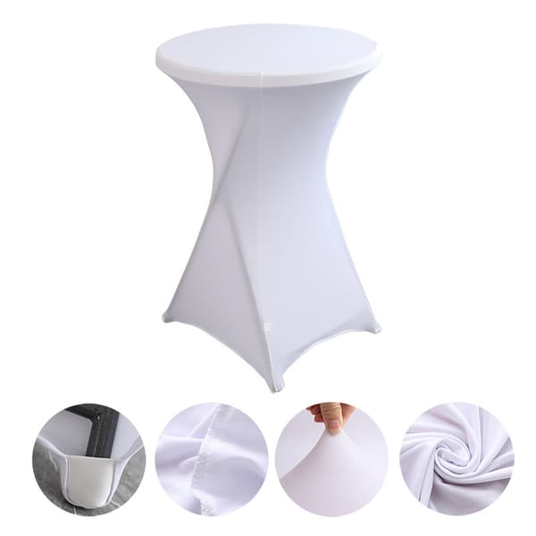 1 White High Stretch Tablecloth Red Ø 60*110CM High Tablecloth