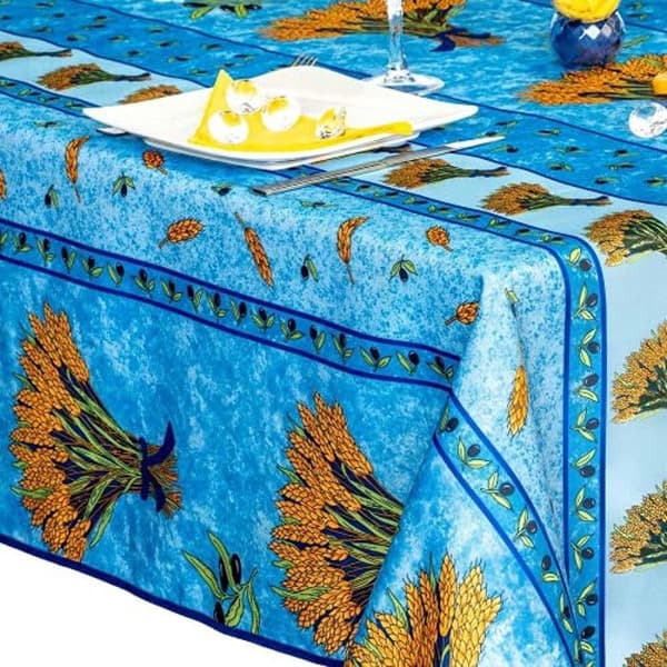 Dukar - PROMO LINGE - Hvete bukett - Polyester - 300 x 150 cm - blå blå