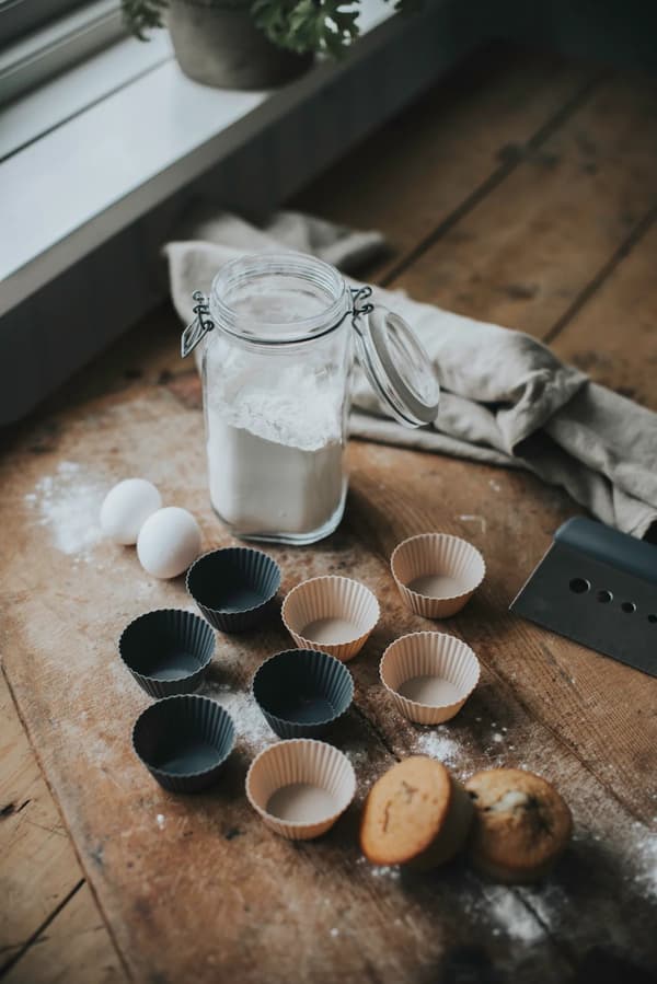 Muffinsform XL 6-pak Silikone Cookie grå gray