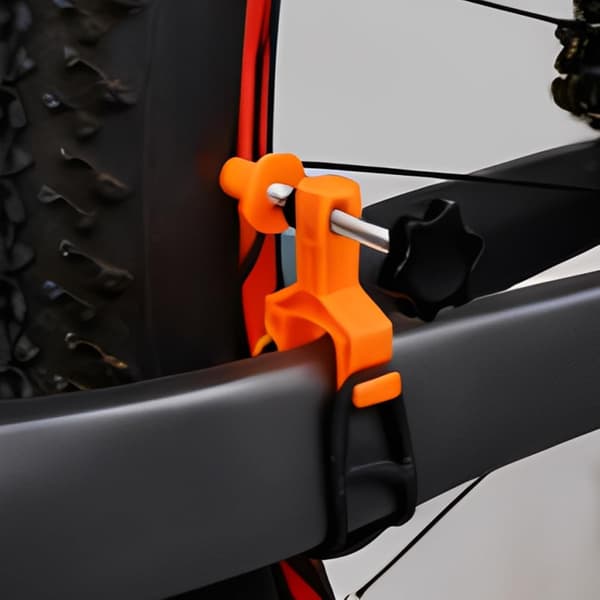 Minimontering til justering af mountainbikehjul orange - orange