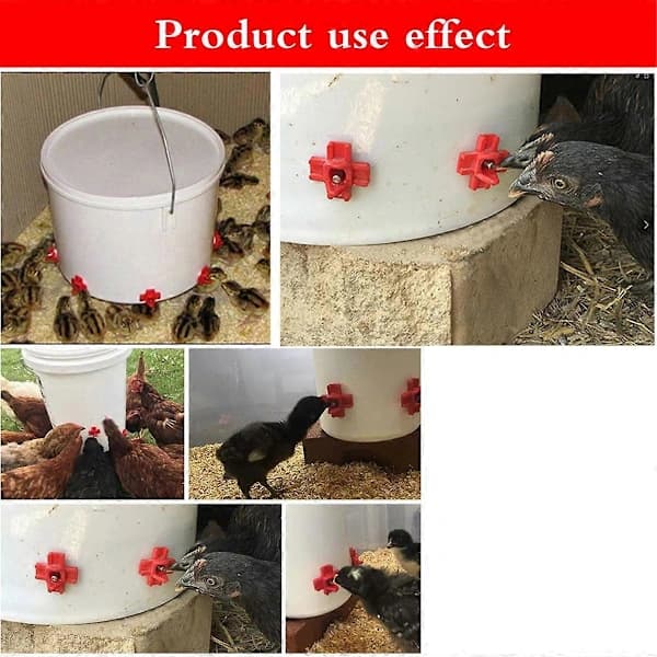 12 Pcs Horizontal Chicken Water Nipples with Drill, Leak-Proof Watering System for Poultry